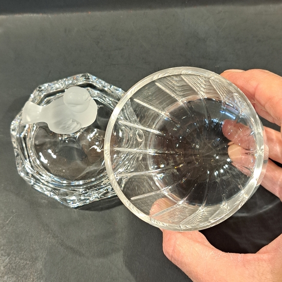 Hofbauer Crystal Bird in Domed Cage Glass Figurine Germany Byrdes Collection - Picture 3 of 6